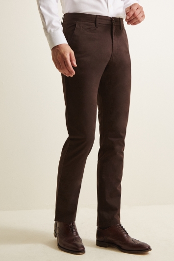 Tailored Fit Chocolate Stretch Chino