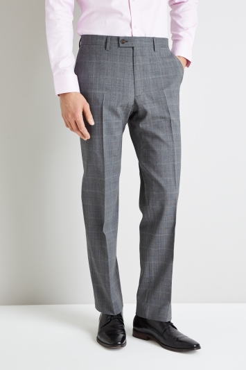 Ted Baker Gold Tailored Fit Grey Glen Check Trousers