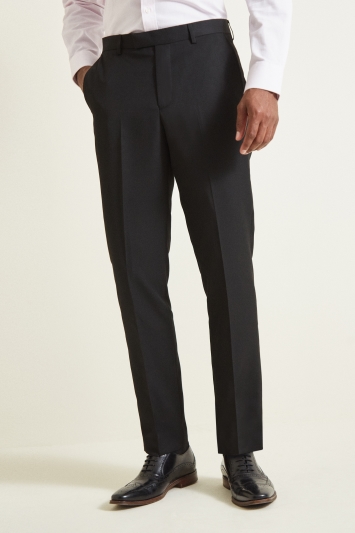 Moss 1851 Tailored Fit Plain Black Trouser