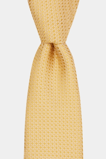 Moss London Yellow Textured Tie
