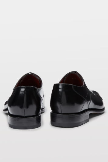 Black Polished Toe Cap Oxford Shoe