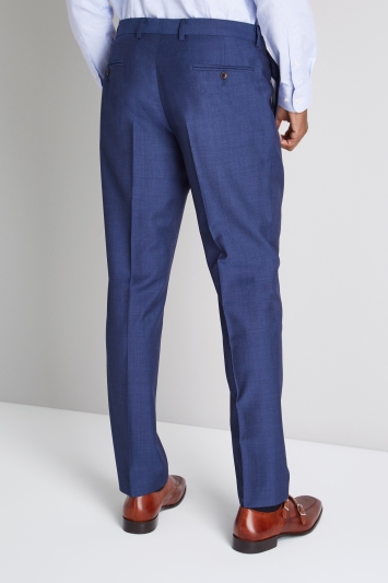 Ermenegildo Zegna Cloth Tailored Fit Blue Semi Plain Trouser