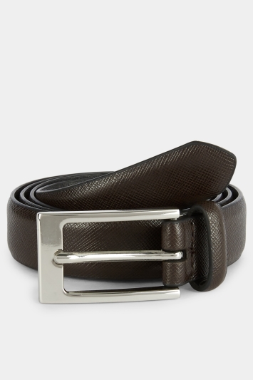 Moss London Brown Skinny Belt