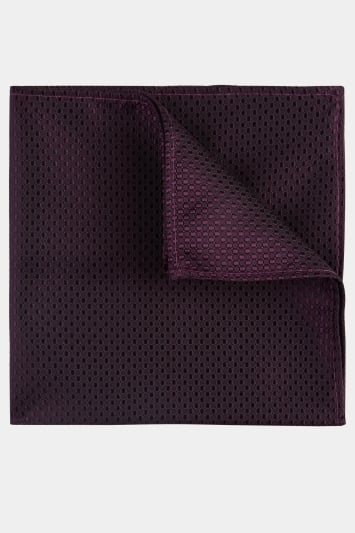 Moss London Purple Textured Pocket Square