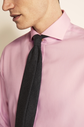 Tailored Fit Pink Textured Zero Iron Shirt