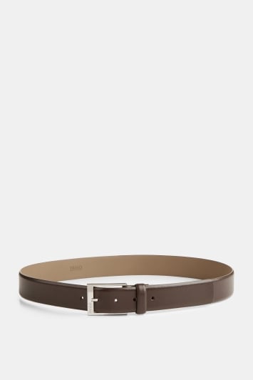Brown Tumbled Leather Belt