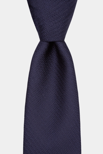 Moss 1851 Navy Knit Texture Tie