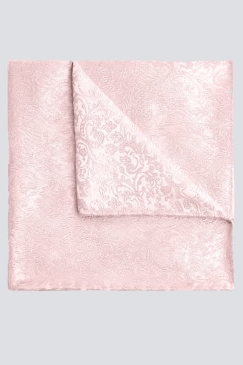 Dusty Pink Floral Silk Pocket Square
