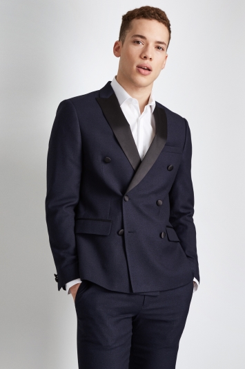 navy skinny suit