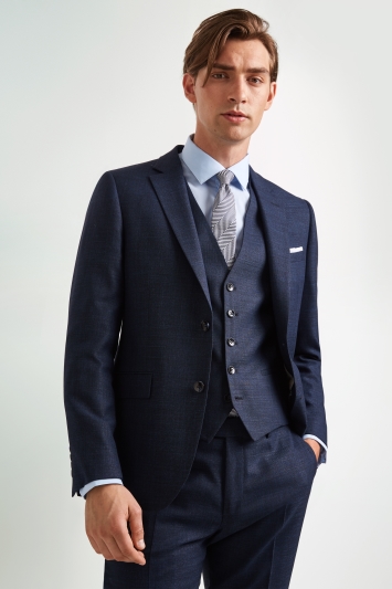 DKNY Slim Fit Teal Texture Suit