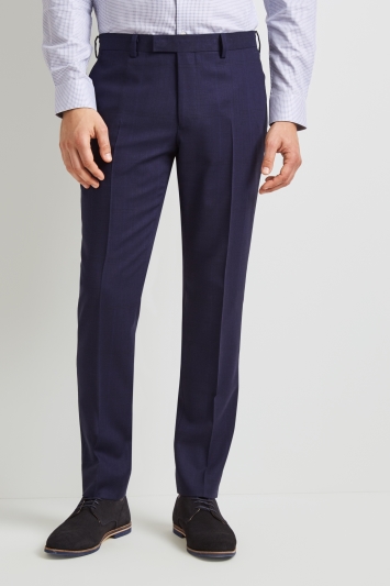 DKNY Slim Fit Blue Check Trousers