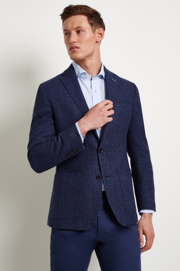 Moss 1851 Tailored Fit Blue Base Jacket