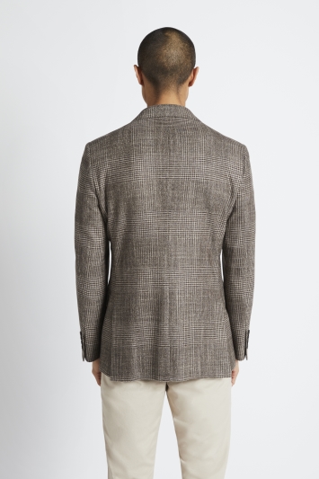 Tailored Fit Brown Check Jacket