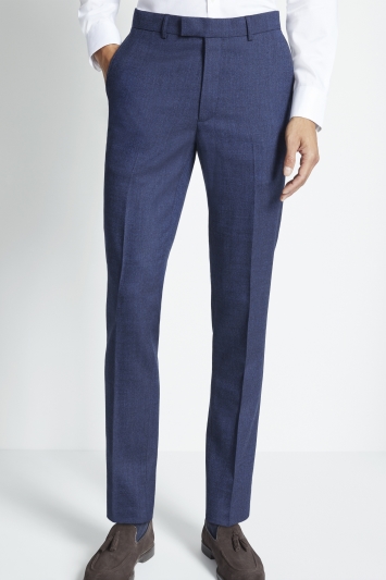 Slim Fit Blue Twisted Trousers