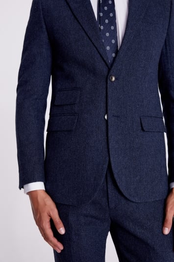 Slim Fit Blue Donegal Jacket