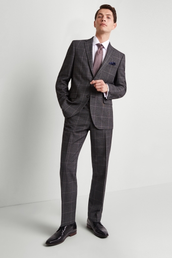 moss bros prince of wales check suit