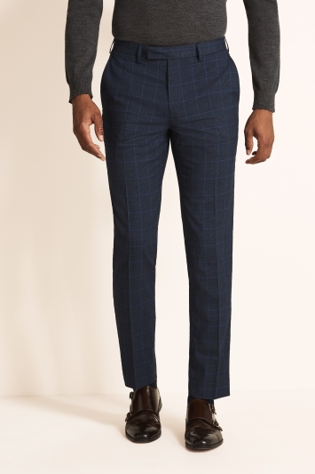 mens checked skinny trousers