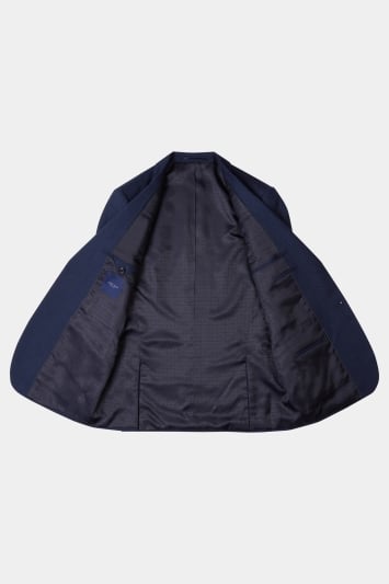 Hardy Amies Tailored Fit Blue Hopsack Jacket