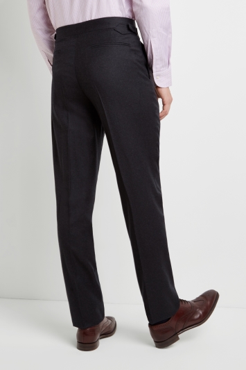Richard James Tailored Fit Charcoal Flannel Trousers