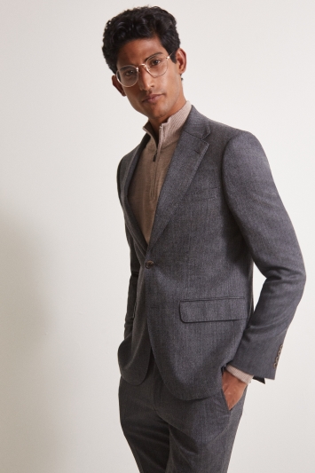 dark grey tweed suit