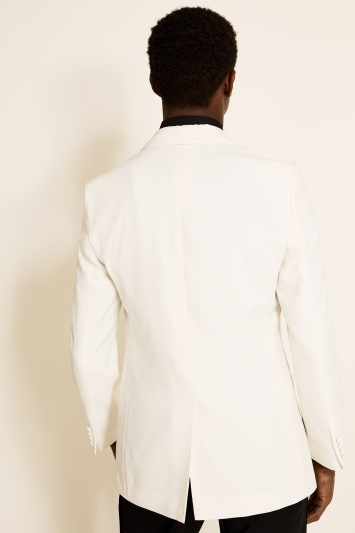 Tailored Fit White Tuxedo Jacket