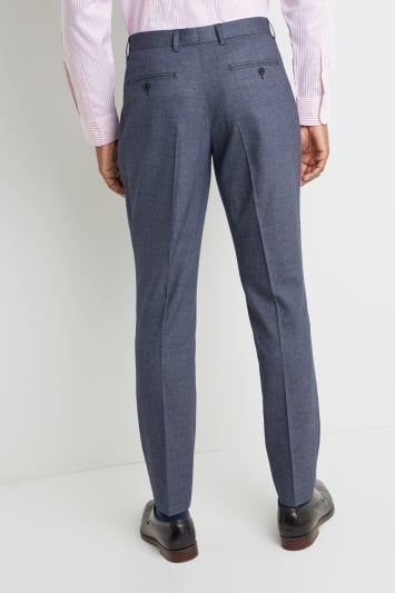 Moss 1851 Tailored Fit Navy Salt & Pepper Trousers