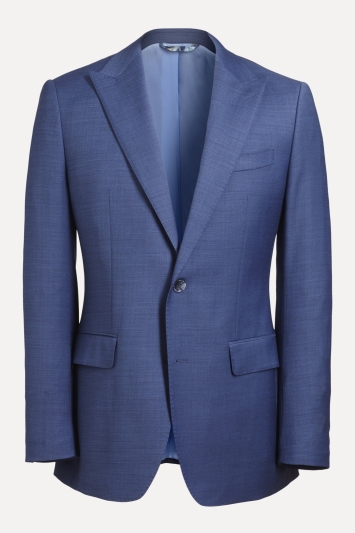 Tailored Fit Blue Sharkskin Suit