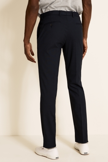 moss london cropped slim trousers in bold check