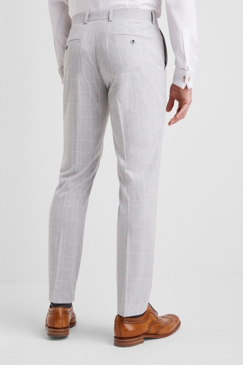 Slim Fit Grey Clementine Check Trousers