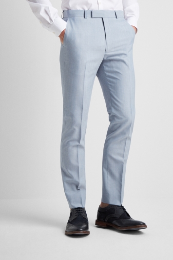 French Connection Powder Blue Marl Slim Fit Trousers