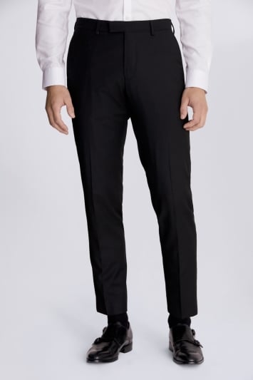 Mens Formal Suit Trousers Straight Leg Office Stretch Slim Fit Suit Pants Black/Navy/Grey 