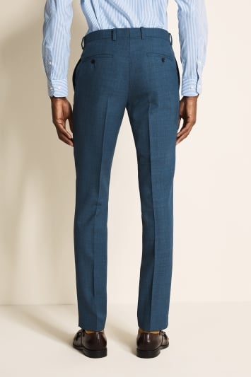 Slim Fit Blue Texture Trousers 