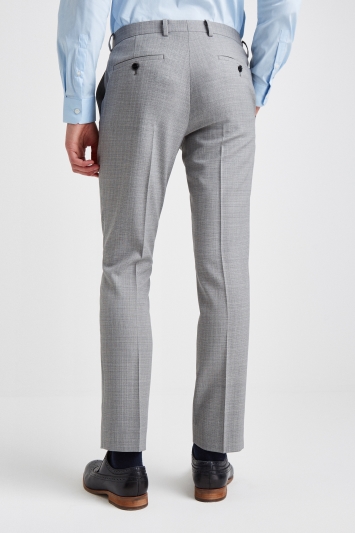DKNY Slim Fit Light Grey Texture Trousers