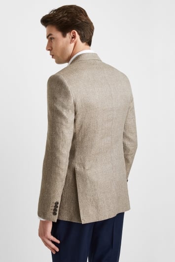 Moss 1851 Tailored Fit Light Brown Texture Jacket