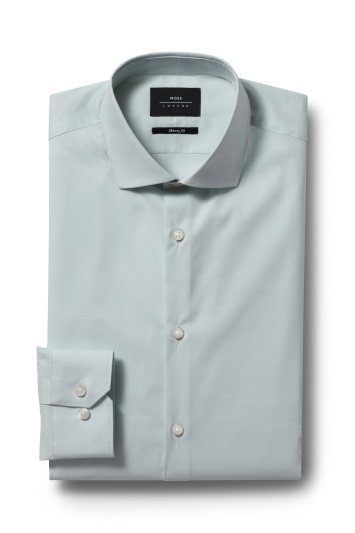 Moss London Skinny Fit Mint Green Single Cuff Stretch Shirt