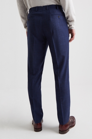 Ermenegildo Zegna Cloth Tailored Fit Navy Twist Check Trouser
