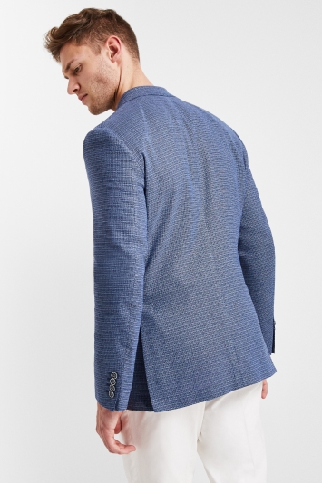 Moss 1851 Tailored Fit Blue Openweave Jacket