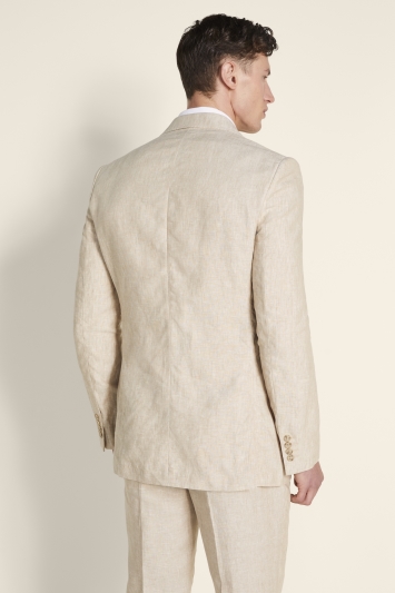 Tailored Fit Stone Linen Jacket