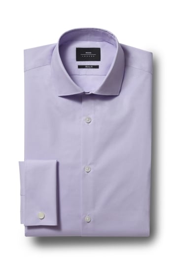 purple double cuff shirt