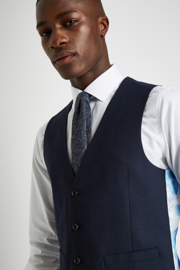 French Connection Slim Fit Navy Waistcoat