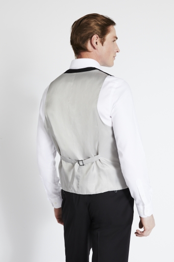 Regular Fit Black Twill Waistcoat