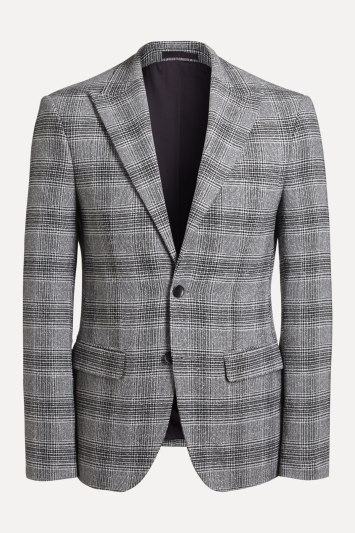 black and white check jacket