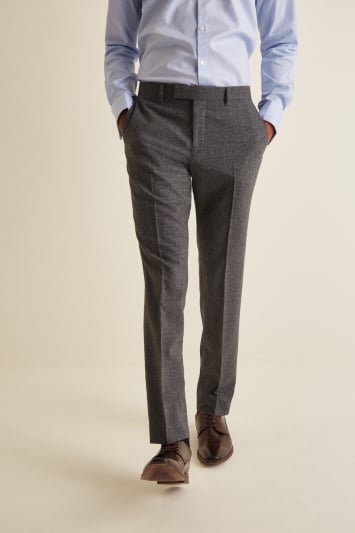 DKNY Slim Fit Grey Texture Trousers 