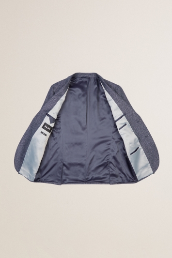 DKNY Slim Fit Faded Blue Texture Jacket 