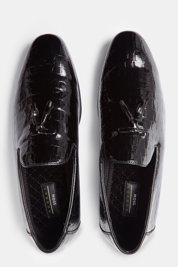 moss bros patent shoes