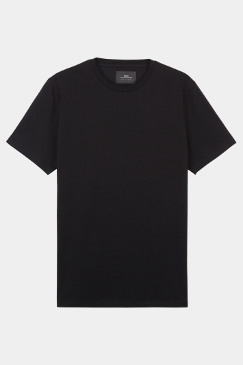 Moss London Black Short-Sleeve Crew-Neck T-Shirt