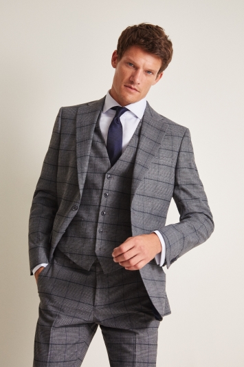 moss 1851 grey windowpane tweed jacket