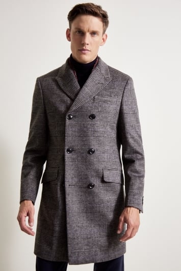 Moss 1851 Tailored Fit Grey Check 