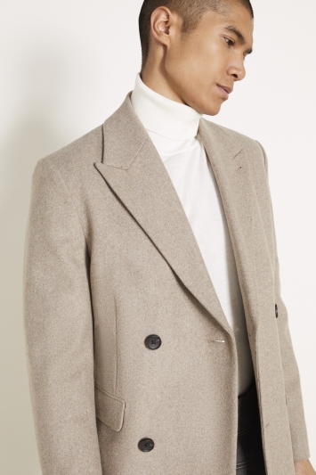 mens oatmeal overcoat