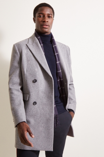 Mens light gray outlet overcoat